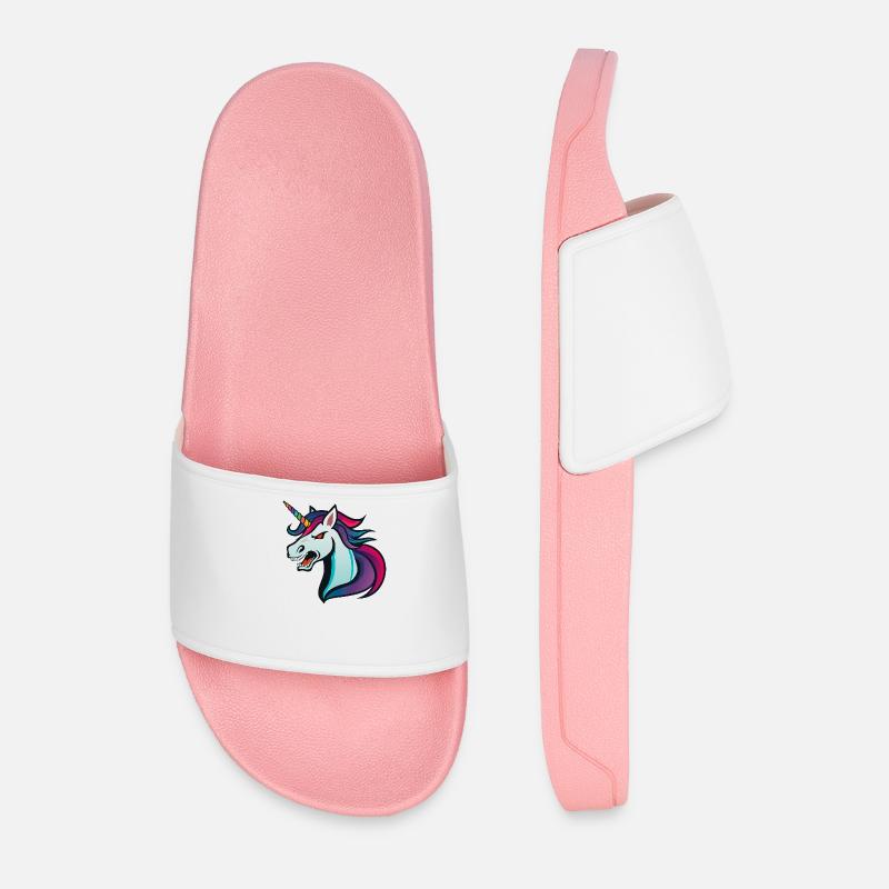 Unicorn Evil - Männer Badelatschen - Hellrosa