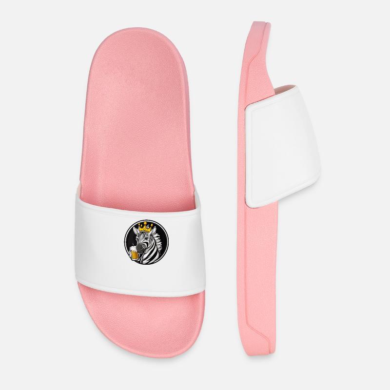 Zebra Bier - Männer Badelatschen - Hellrosa