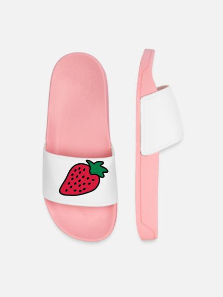 strawberry - Men’s Pool Sliders - light pink