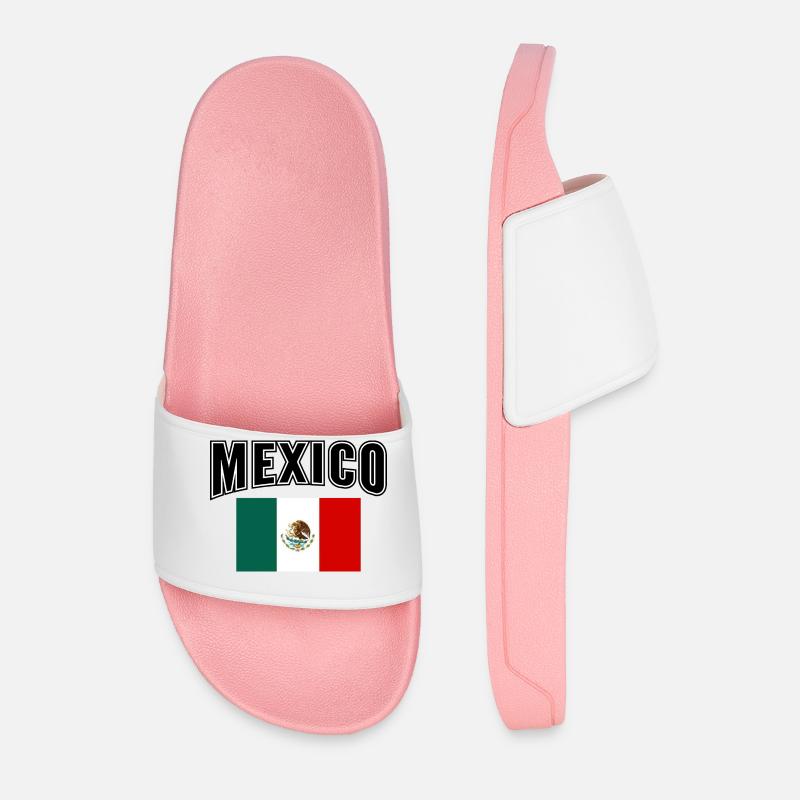 Mexico - Men’s Pool Sliders - light pink