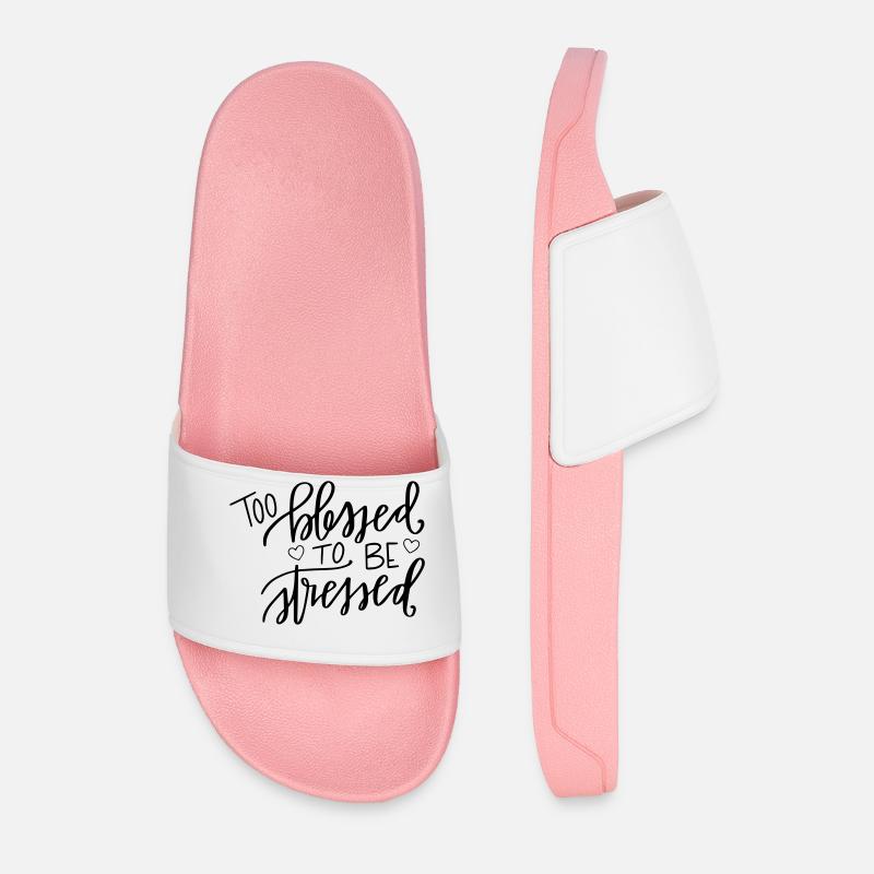 Too blessed, to be stressed - Männer Badelatschen - Hellrosa