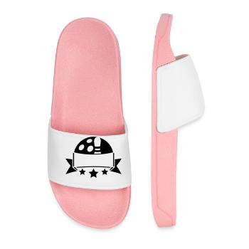 stars banner text field write bowling strike text - Men’s Pool Sliders - light pink - Front