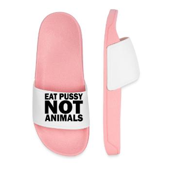 Eat pussy not animals - Männer Badelatschen - Hellrosa - Vorne