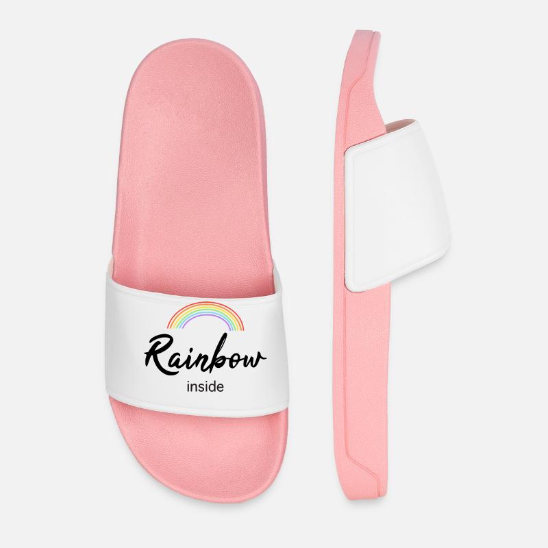 Rainbow inside - Männer Badelatschen - Hellrosa