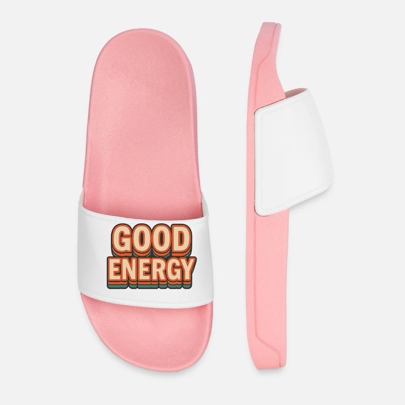 GOOD ENERGY – Retro Style Statement - Männer Badelatschen - Hellrosa