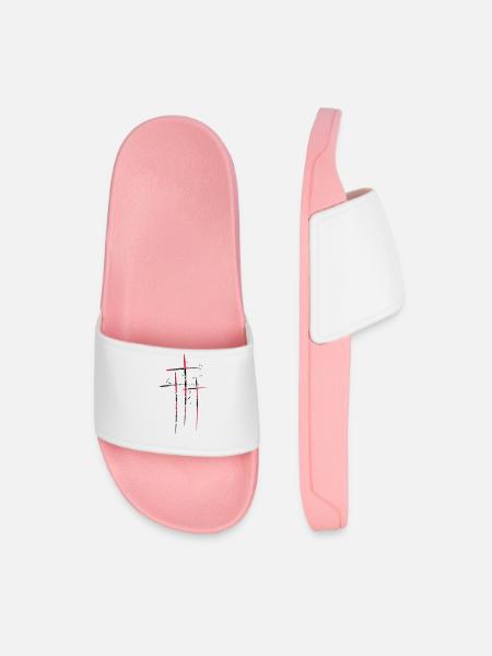 3 crosses design pattern scratch cool old tears br - Men’s Pool Sliders - light pink