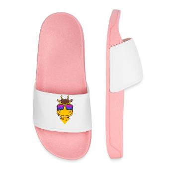 Bisexual Giraffe Gift - Men’s Pool Sliders - light pink - Front