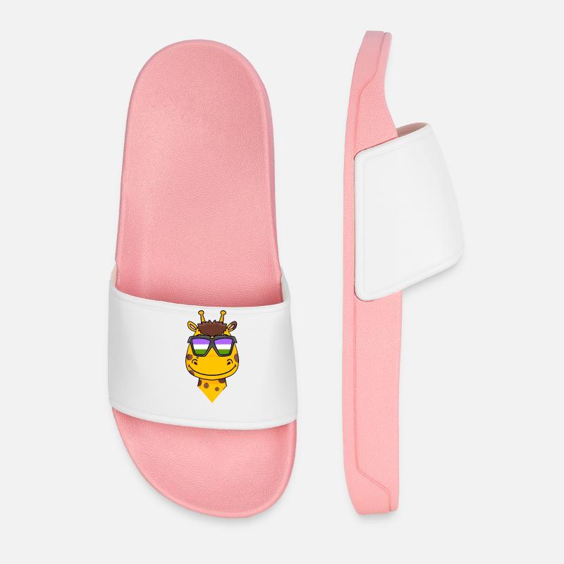 Genderqueer Giraffe - Männer Badelatschen - Hellrosa