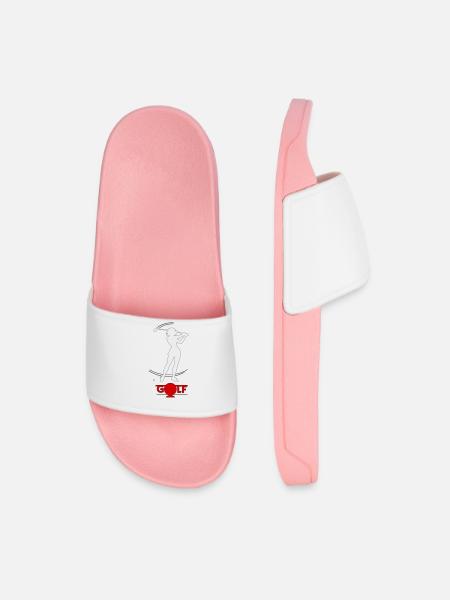 Golfeuse rétro - Claquettes Homme - rose clair