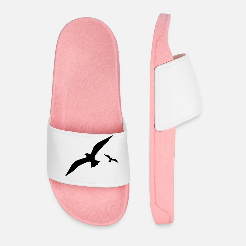 Möwe - Männer Badelatschen - Hellrosa
