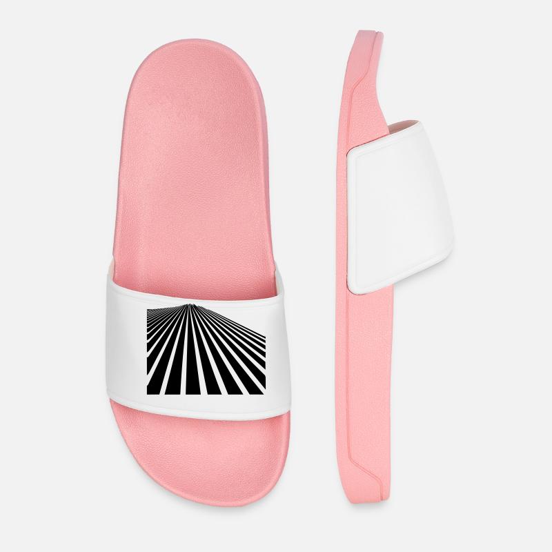 Linien - Männer Badelatschen - Hellrosa