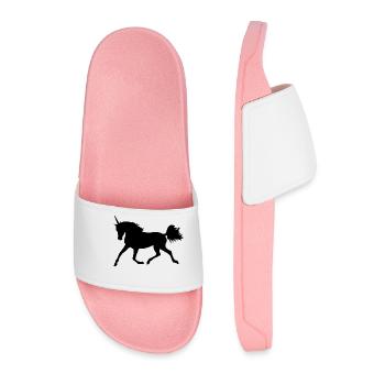 Silhouette de licorne licorne noir - Claquettes Homme - rose clair - Devant