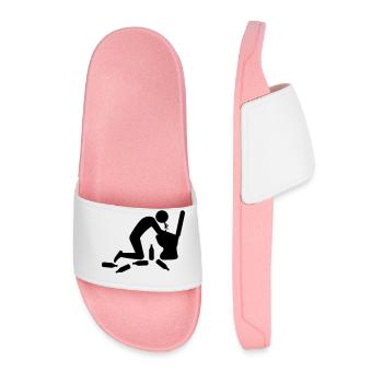 Vomit Toilette - Men’s Pool Sliders - light pink - Front