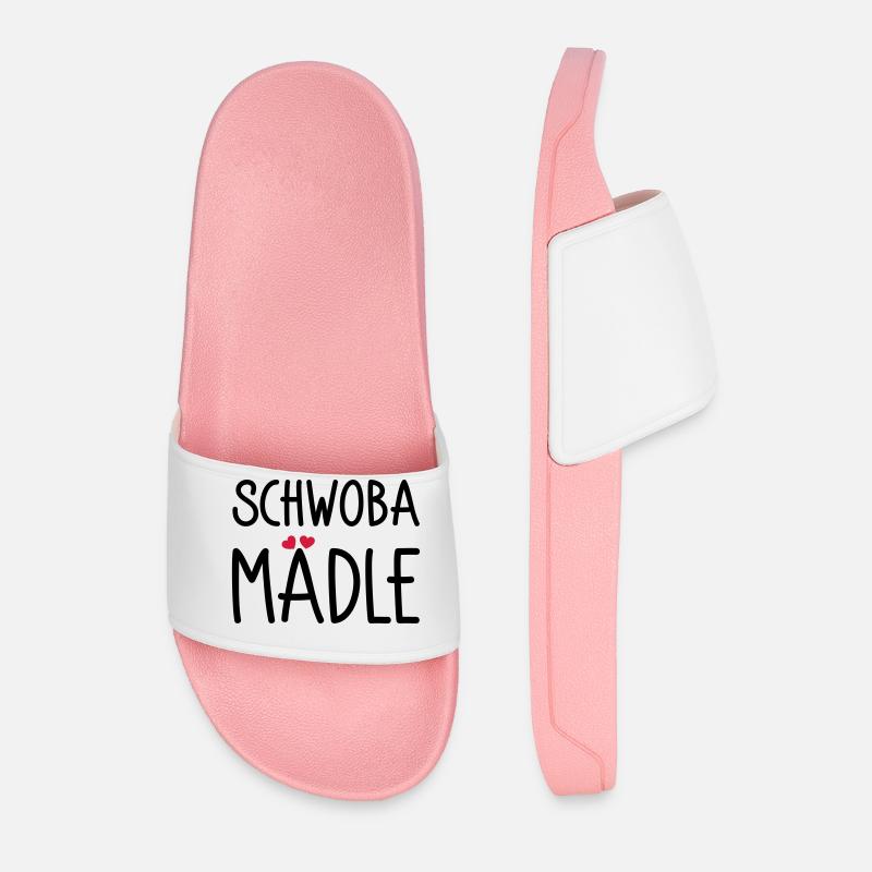 Schwoba Mädle - Männer Badelatschen - Hellrosa