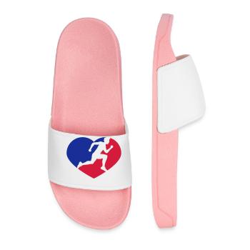 form design logo liebe i love herz sport rennen sp - Männer Badelatschen - Hellrosa - Vorne