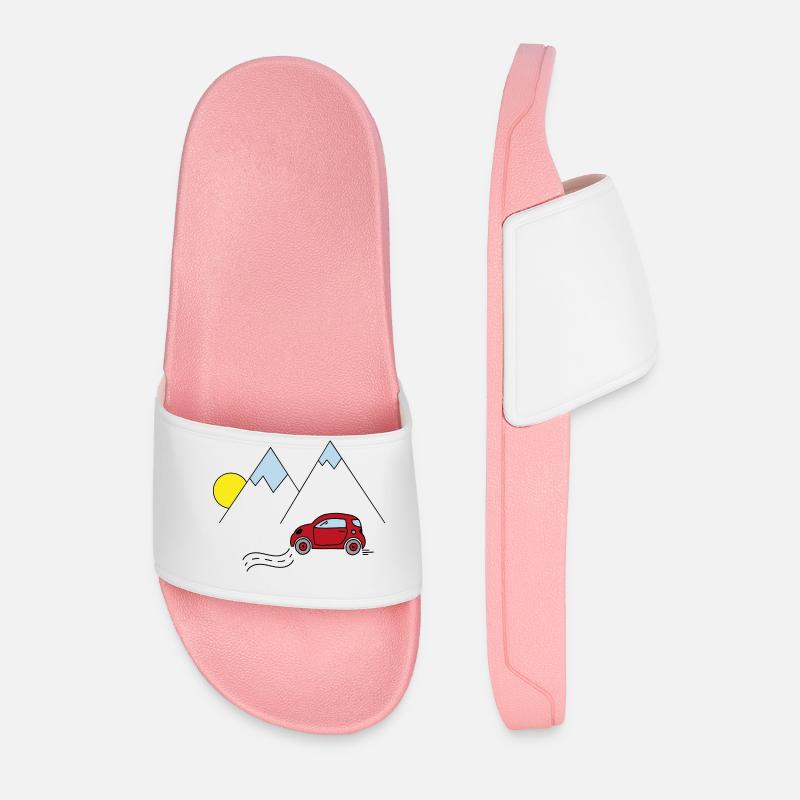 Auto - Männer Badelatschen - Hellrosa