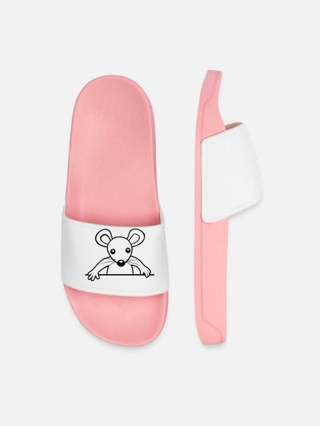 Cute behind the wall - Men’s Pool Sliders - light pink