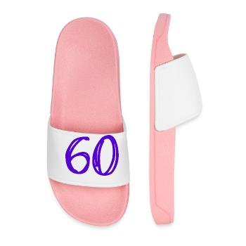 60 ANS. 60e ANNIVERSAIRE. ANNIVERSAIRE 60 ANS. 60 - Claquettes Homme - rose clair - Devant