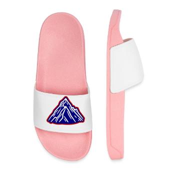 Mountains Symbol Alps - Men’s Pool Sliders - light pink - Front