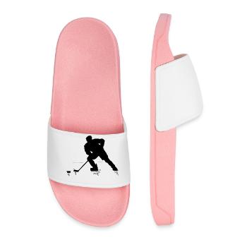 Eishockey Spieler Puck icehockey - Männer Badelatschen - Hellrosa - Vorne