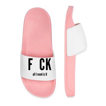 fuck all i need is u - Men’s Pool Sliders - light pink - Front