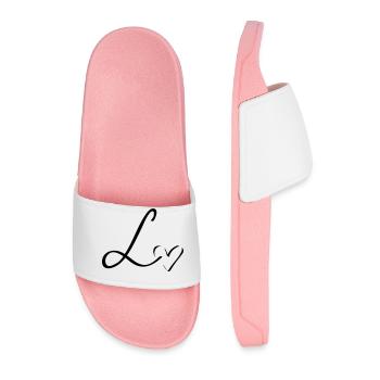 Lettre L Jours de premier livre - Claquettes Homme - rose clair - Devant