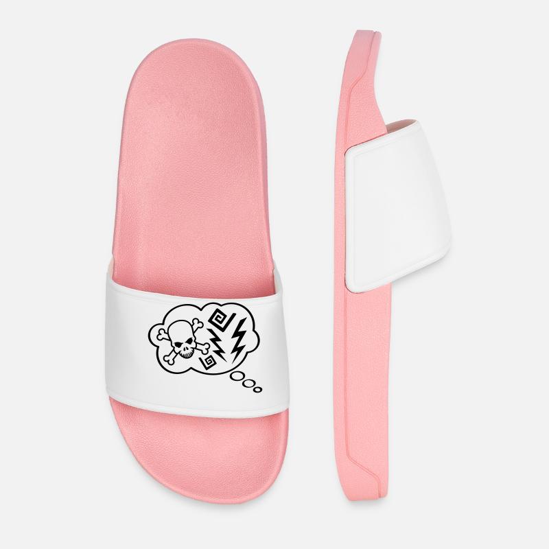 Think Bubble Angry - Men’s Pool Sliders - light pink