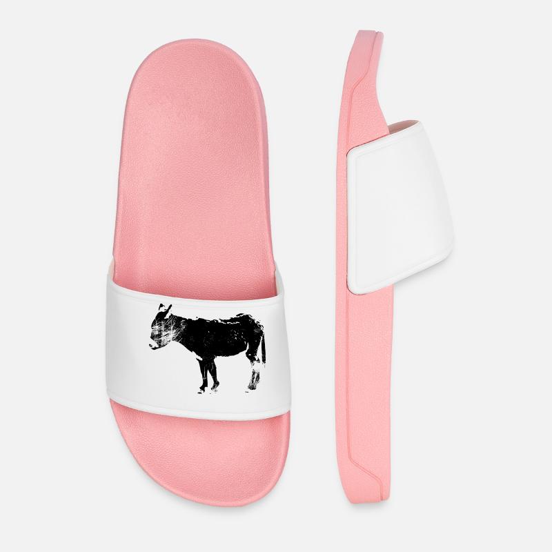 Esel Maultier - Männer Badelatschen - Hellrosa