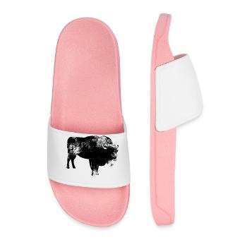 Beef Cow - Men’s Pool Sliders - light pink - Front