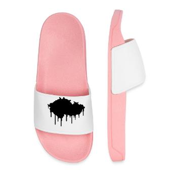 Czech Republic Graffiti - Men’s Pool Sliders - light pink - Front