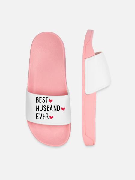 Husband - Men’s Pool Sliders - light pink