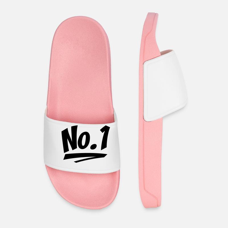 Nummer eins - Männer Badelatschen - Hellrosa
