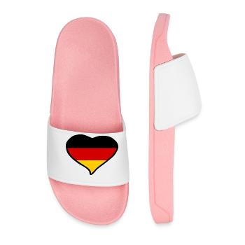 Germany Flag - Men’s Pool Sliders - light pink - Front