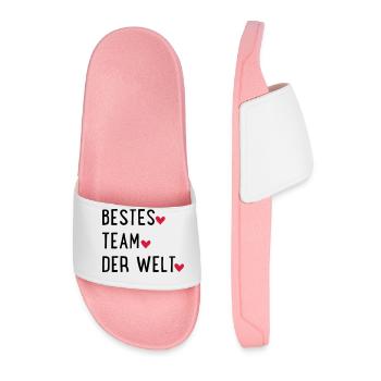Bestes Team der Welt - Männer Badelatschen - Hellrosa - Vorne
