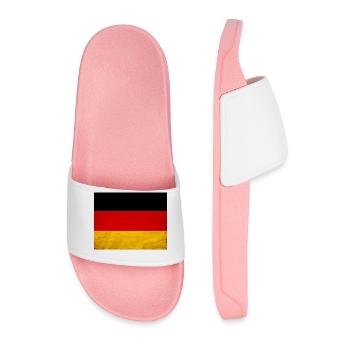 Maske Deutschland Flagge als used look - Männer Badelatschen - Hellrosa - Vorne
