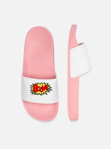 Boom Comicstyle Stripfiguur Lichtenstein Pop Art - Mannen slippers - light roze