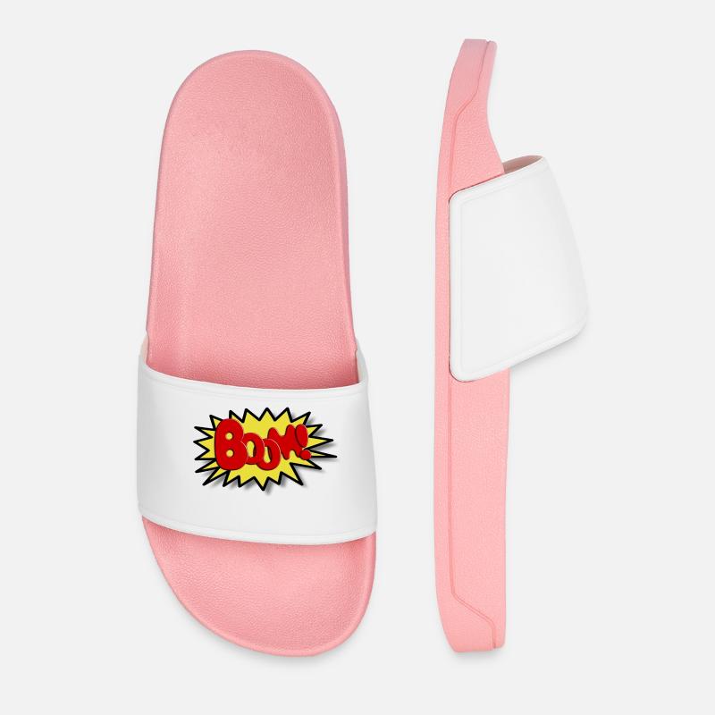 Boom Comicstyle Comic Figure Lichtenstein Pop Art - Ciabatte per il mare da uomo - rosa chiaro