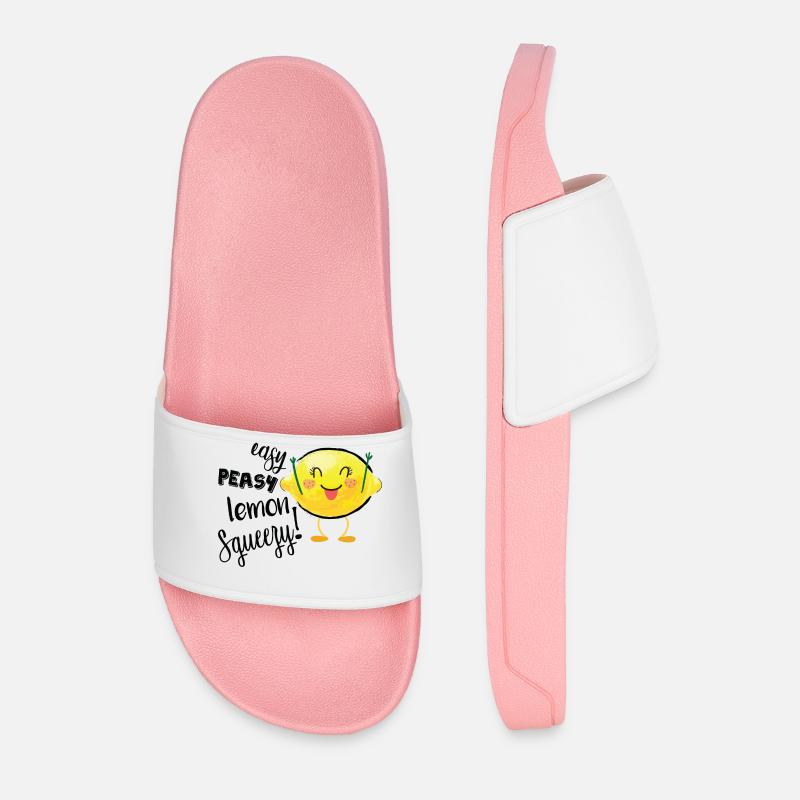 Easy Peasy Lemon Squeezy - Men’s Pool Sliders - light pink