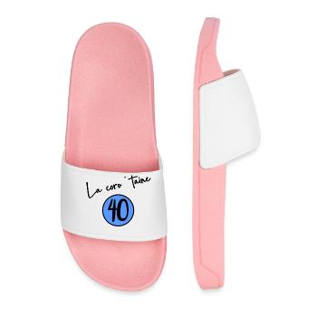 40 ANS. 40e ANNIVERSAIRE. ANNIVERSAIRE 40 ANS - Claquettes Homme - rose clair - Devant