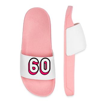 60 ANS. 60e ANNIVERSAIRE. ANNIVERSAIRE 60 ANS. 60 - Claquettes Homme - rose clair - Devant
