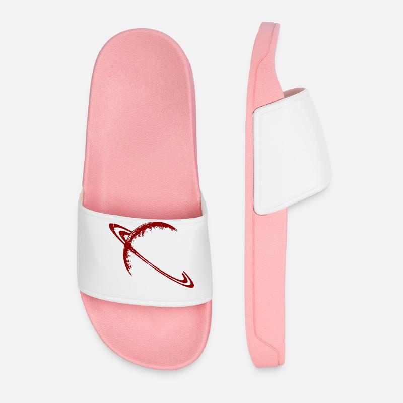 Saturn (rot) - Männer Badelatschen - Hellrosa