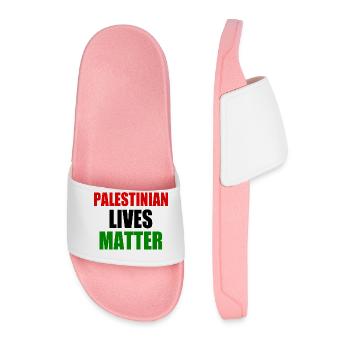 Palestinian lives matter - Claquettes Homme - rose clair - Devant