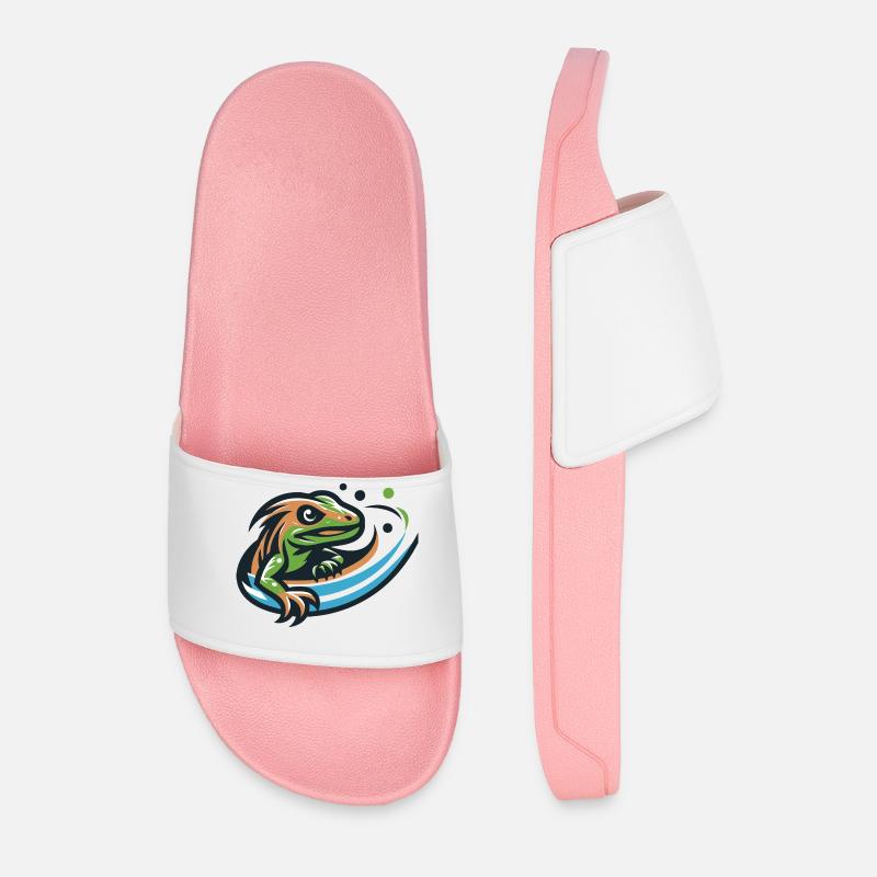 Eidechse springende Gnade - Männer Badelatschen - Hellrosa