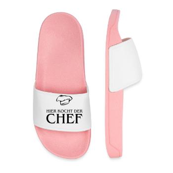 Cooking Chef Food Drink Fun Chef Lifestyle - Men’s Pool Sliders - light pink - Front