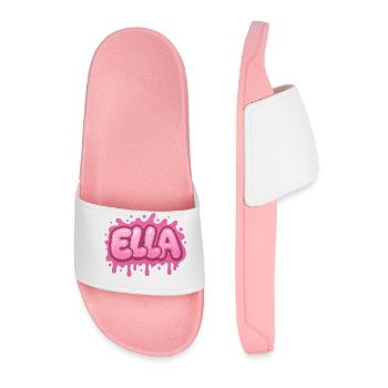 Graffiti ELLA Name Gift Ideal Druckbar - Männer Badelatschen - Hellrosa - Vorne