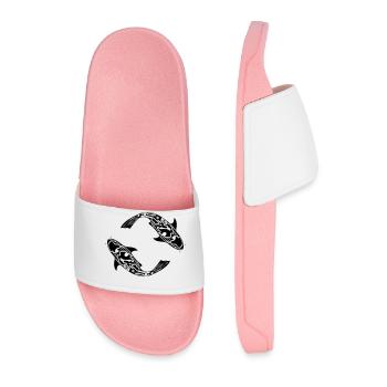 Deux poissons de carpe Koi Vector - Claquettes Homme - rose clair - Devant