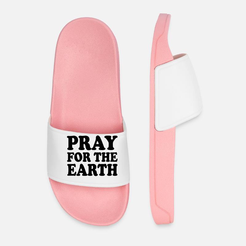 Pray for the earth - Männer Badelatschen - Hellrosa