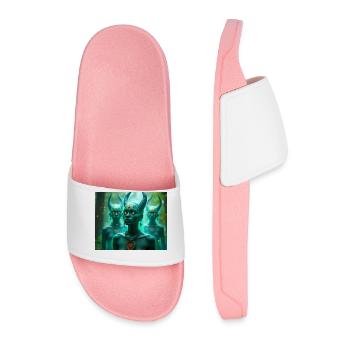 Abiku – Yoruba spirit children between life and de - Men’s Pool Sliders - light pink - Front