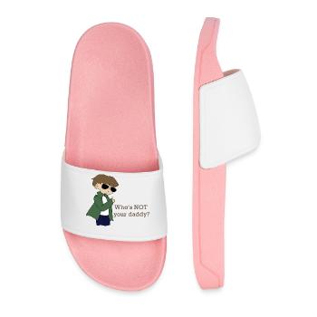 Not Your Daddy - Men’s Pool Sliders - light pink - Front