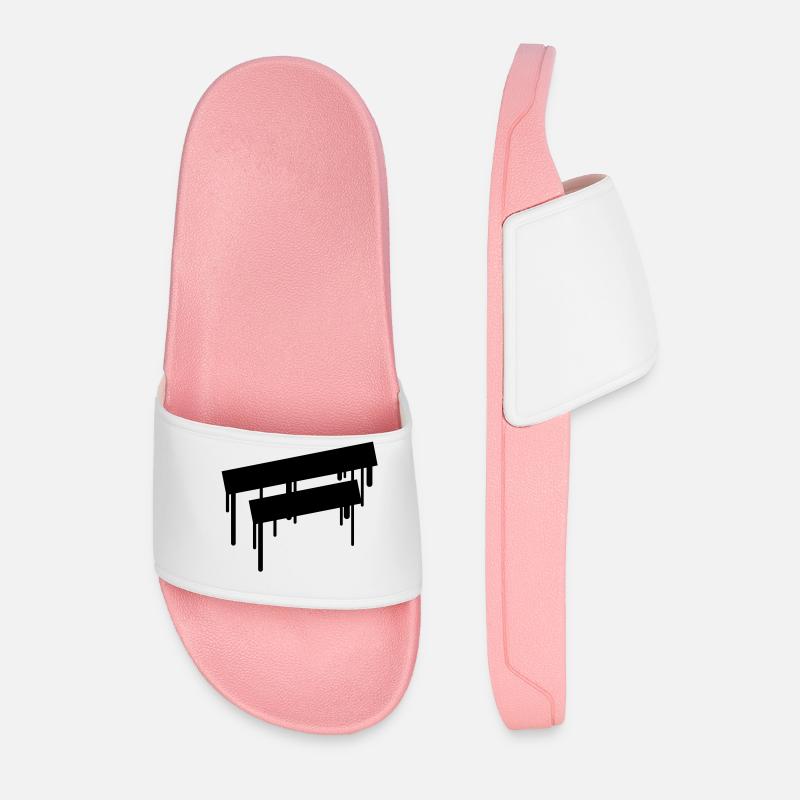 2_empty_graffiti_frames - Men’s Pool Sliders - light pink